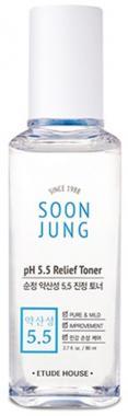 Тонер успокаивающий для лица Etude House Soon Jung PH 5.5 Relief Toner 80ml 0 - Фото 1