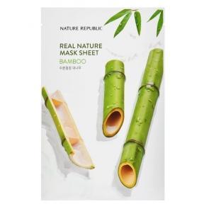 Восстанавливающая тканевая маска с экстрактом бамбука Nature Republic Real Nature Mask Sheet/ Bamboo 23ml