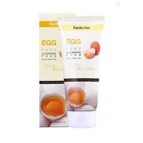 Пінка очищаюча з яєчним екстрактом для обличчя FarmStay Pure Cleansing Foam Egg 180ml