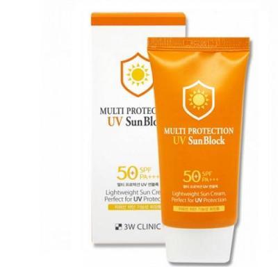 Солнцезащитный крем увлажняющий 3W Clinic Multi Protection UV Sun Block SPF50+ PA +++ 70ml