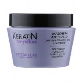 Антижовта маска для світлого та освітленого волосся Phytorelax Laboratories Keratin No-Yellow Hair Mask 250 мл 