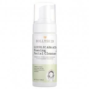 Очищаюча пінка для вмивання з гліколевою кислотою Hollyskin Glycolic AHA Acid Foaming Facial Cleanser, 250ml