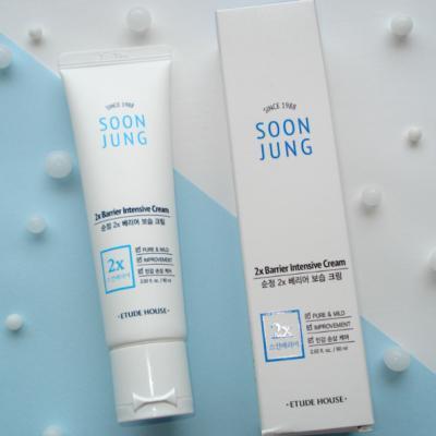 Крем интенсивный для чувствительной кожи лица восстанавливающий с пантенолом Etude House Soon Jung 2x Barrier Intensive Cream 60ml 0 - Фото 1