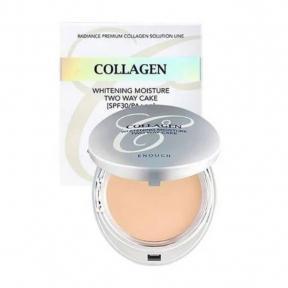 Компактная пудра для лица Enough Collagen Whitening moisture twoway cake #13