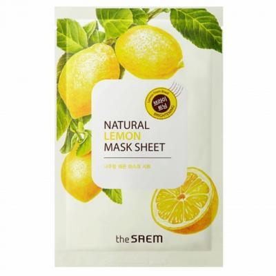 Маска осветляющая с экстрактом лимона The Saem Natural Lemon Mask Sheet 21ml  2 - Фото 2