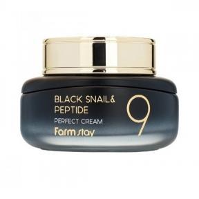 Крем антивіковий з екстрактом чорного равлика та пептидами FarmStay Black Snail & Peptide 9 Perfect Cream 55ml