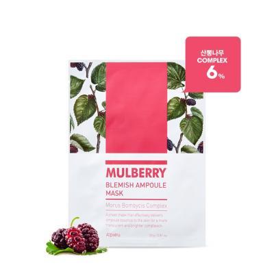 Маска успокаивающая с экстрактом лесных ягод A'pieu Mulberry Blemish Ampoule Mask 23ml 3 - Фото 3