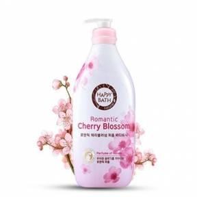 Гель для душа с экстрактом цветов вишни  Happy Bath Romantic Cherry Blossom Perfume Body Wash 900ml