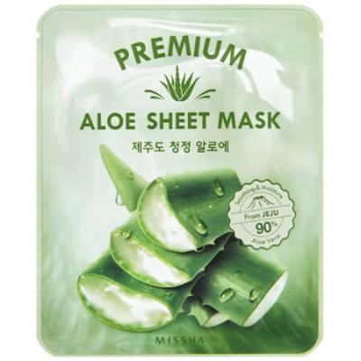Маска тканевая с экстрактом центеллы и алоэ Missha Premium Cica Aloe Sheet Mask 21g