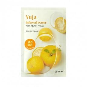 Осветляющая маска с экстрактом юдзу GOODAL Yuja Infused Water Mild Sheet Mask 1шт