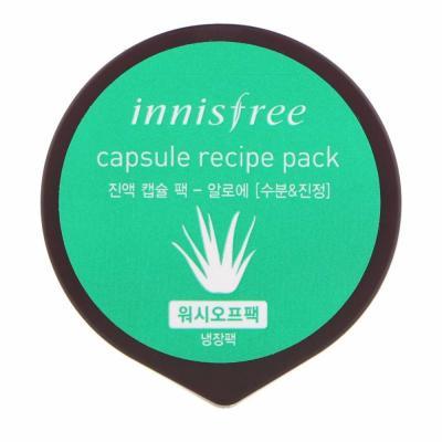 Капсульна Маска Зволожуюча Заспокійлива З Екстрактом Алое Innisfree Capsule Recipe Pack Aloe
