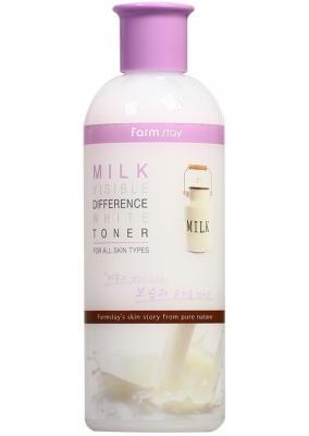 Тонер укрепляющий с молочными протеинами FarmStay Milk Visible Difference Moisture White Toner 350 ml 0 - Фото 1