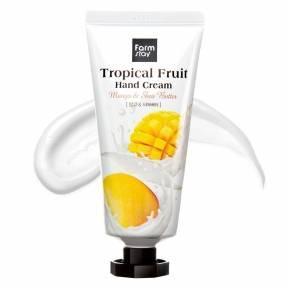 Крем для рук зволожуючий з екстрактом манго та олією ши FarmStay Tropical Fruit Hand Cream Mango & Shea Butter 50ml