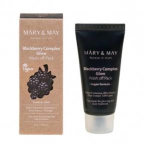 Антиоксидантна глиняна маска з ожиною Mary&May Blackberry Complex Glow Wash Off Pack 30g