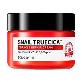 Крем для лица восстанавливающий с омолаживающим эффектом с муцином черной улитки и коллагеном Snail Truecica Miracle Repair Cream Some By Mi 60g 