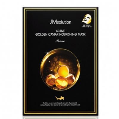 Маска тканевая для лица с икрой и золотом JMsolution Active Golden Caviar Nourishing Mask Prime 30ml 0 - Фото 1