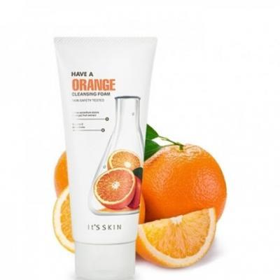 Пена для умывания укрепляющая с экстрактом апельсина It's Skin Have a Orange Cleansing Foam 150ml 0 - Фото 1