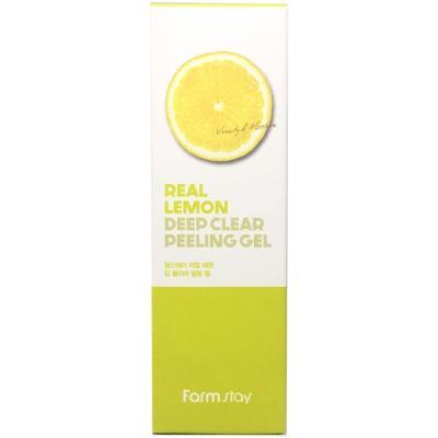 Пилинг-гель осветляющий с экстрактом лимона FarmStay Real Lemon Deep Clear Peeling Gel 100ml 3 - Фото 2