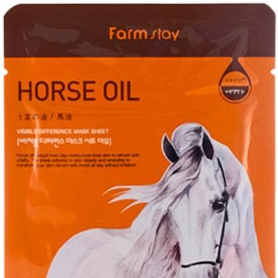 Маска тканевая для лица с лошадиным жиром Farmstay Visible Difference Horse Oil Mask Pack 23ml 0 - Фото 1