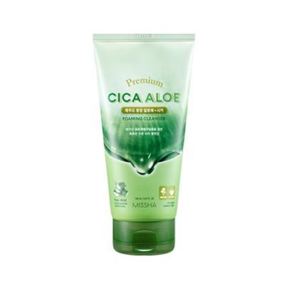 Пенка для умывания с алоэ и центеллой Premium Cica Aloe Cleansing Foam MISSHA 150ml 1 - Фото 2