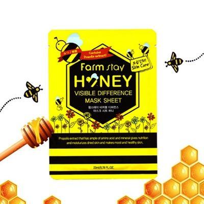 Маска тканевая питательная с мёдом и прополисом для лица FARMSTAY VISIBLE DIFFERENCE MASK SHEET HONEY 23ml 1 - Фото 2
