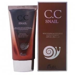 CC-крем регенеруючий для обличчя з екстрактом равликового муцину Ekel CC Cream Snail SPF50+ PA +++ 50ml