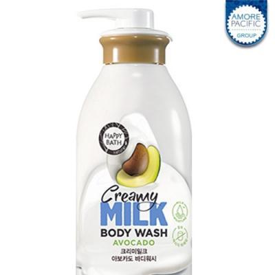 Гель для душа кремовый с молочными протеинами Happy Bath Creamy Milk Body Wash Avocado  730 ml 0 - Фото 1