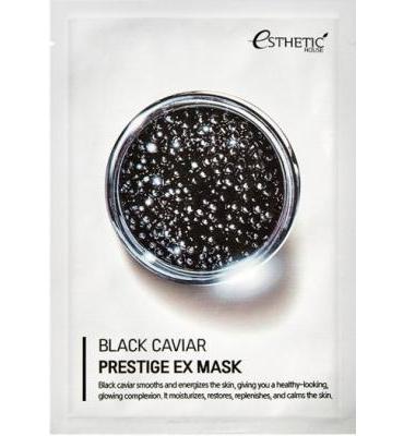 Тканевая маска против морщин с экстрактом черной икры Esthetic House Black Caviar Prestige EX Mask 25ml 0 - Фото 1