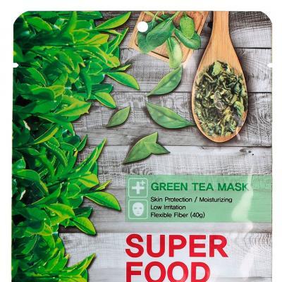 Тканевая маска для лица с экстрактом зеленого чая Eyenlip Super Food Green Tea Mask 23ml 0 - Фото 1
