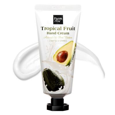 Крем для рук укрепляющий с маслом авокадо FarmStay Tropical Fruit Hand Cream Avocado & Shea Butter 50ml 0 - Фото 1