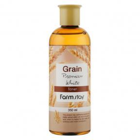 Тонер для обличчя з екстрактом паростків пшениці FarmStay Grain Premium White Toner 350ml