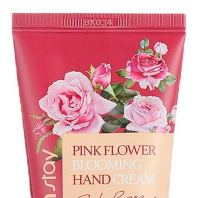 Крем для рук увлажняющий и успокаивающий с экстрактом розы FarmStay Pink Flower Blooming Hand Cream Pink Rose 100ml 0 - Фото 1