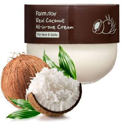 Крем многофункциональный с маслом кокоса для лица и тела FarmStay Real Coconut All-in-one Cream (face & body) 300ml 3 - Фото 3