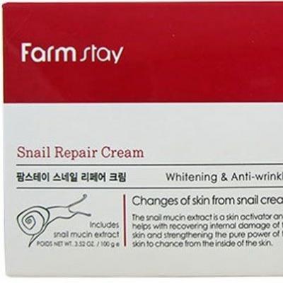 Крем для восстановления и увлажнения кожи лица с муцином улитки FarmStay Snail Repair Cream 100ml 0 - Фото 1