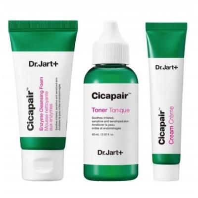 Набор успокаивающих средств Dr.Jart Cicapair Green Recipe Kit (Foam 30ml+Toner 60ml+Cream 15ml) 0 - Фото 1