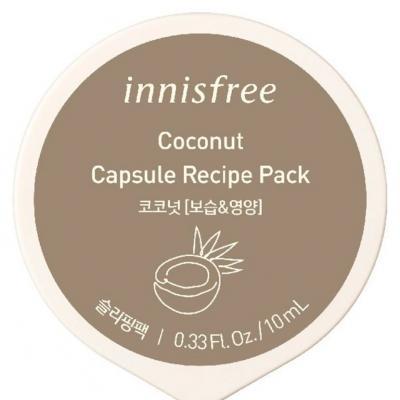Маска ночная увлажняющая с экстрактом кокоса Innisfree  Capsule Recipe Pack Coconut 10ml 2 - Фото 2