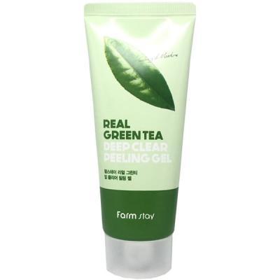 Пилинг-скатка осветляющая с экстрактом зеленого чая FarmStay Real Green Tea Deep Clear Peeling Gel 100ml 0 - Фото 1