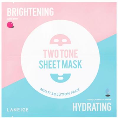 Маска для выравнивания тона и тонизирования кожи с ниацинамидом Laneige Brightening Two Tone Sheet Mask 28ml 0 - Фото 1