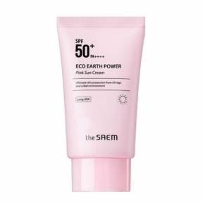 Крем Солнцезащитный Розовый The Saem Eco Earth Power Pink Sun Cream SPF50+ PA++++ 50ml