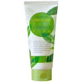 Піна для вмивання тонізуюча з екстрактом зеленого чаю Farmstay Green Tea Seed Pure Cleansing Foam 180ml