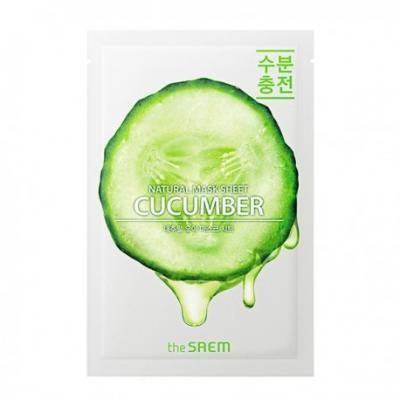 Маска тонизирующая с экстрактом огурца  The Saem Natural Cucumber Mask Sheet 21ml 2 - Фото 2