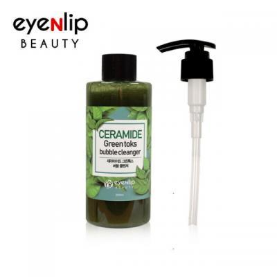 Пенка пузырьковая зеленая с керамидами и целебными травами для лица Eyenlip CERAMIDE GREEN TOKS BUBBLE CLEANSER 200ml 2 - Фото 2
