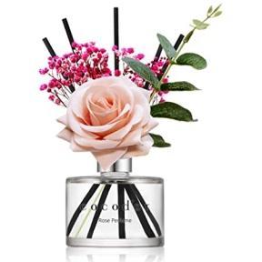 Аромадифузор Cocodor Flower Diffuser Rose 200ml + Reed Stick 5pcs + Pink Rose Flower Stick 1pc + Preserved Flower