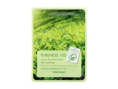 Маска С Экстрактом Зеленого Чая Увлажняющая Успокаивающая Tony Moly Pureness 100 Green Tea Mask Sheet