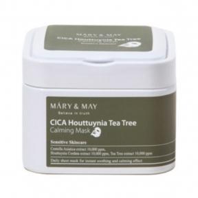 Тканинні маски з екстрактом чайного дерева Mary&May CICA Houttuynia Tea Tree Calming Mask 30шт
