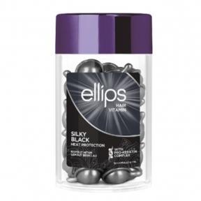 Вітаміни для волосся «Шовкова ніч» з про-кератиновим комплексом Ellips Hair Vitamin Silky Black With Pro-Keratin Complex, 50x1ml