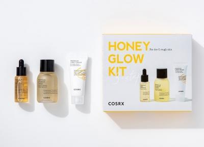 Набор: тонер, сыворотка и крем успокаивающие с экстрактом прополиса Cosrx Honey Glow Kit (3 step) 55ml