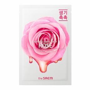 Маска зволожуюча тканинна з екстрактом троянди The Saem Natural Rose Sheet 20ml