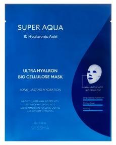 Ультразволожуюча тканинна маска з гіалуроновою кислотою Missha Super Aqua Ultra Hyalron Bio Cellulose Mask 25g