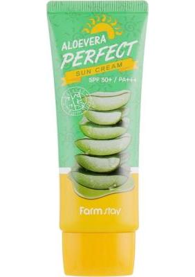 Солнцезащитный крем увлажняющий с экстрактом алоэ FarmStay Aloevera Perfect Sun Cream SPF 50+/PA+++ 70ml 0 - Фото 1